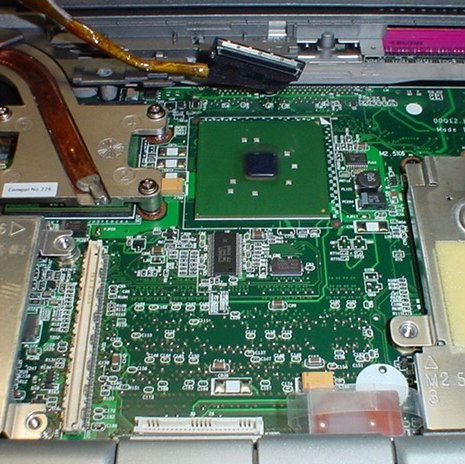 Video card gone, north bridge visible Video card gone, north bridge visible